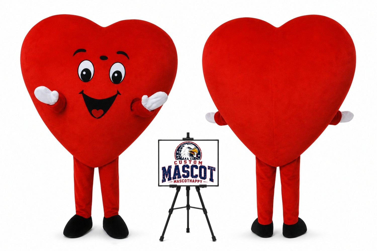 Giant Heart Mascot Costume Giant Heart Mascot Costume
