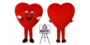 Giant Heart Mascot Costume Giant Heart Mascot Costume