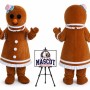 Gingerbread Girl Mascot Costume for Food Events