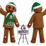Gingerbread Man Mascot Costume for Food Events