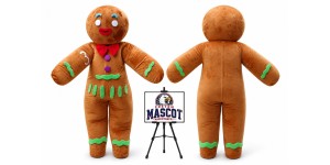 Gingerbread Man Mascot Costume for Christmas Events Gingerbread Man Mascot Costume for Christmas Events