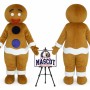 Gingerbread Man Mascot Costume for Food Events