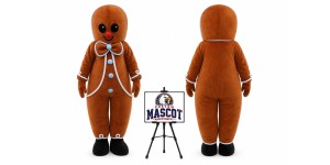 Gingerbread Mascot Costume for Christmas Events Gingerbread Mascot Costume for Christmas Events