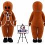 Gingerbread Mascot Costume for Christmas Events