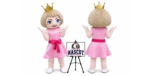 Girl Princess Mascot Costume Girl Princess Mascot Costume