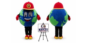 Globe Mascot Costume Globe Mascot Costume