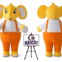 Adult Elephant Mascot Costume