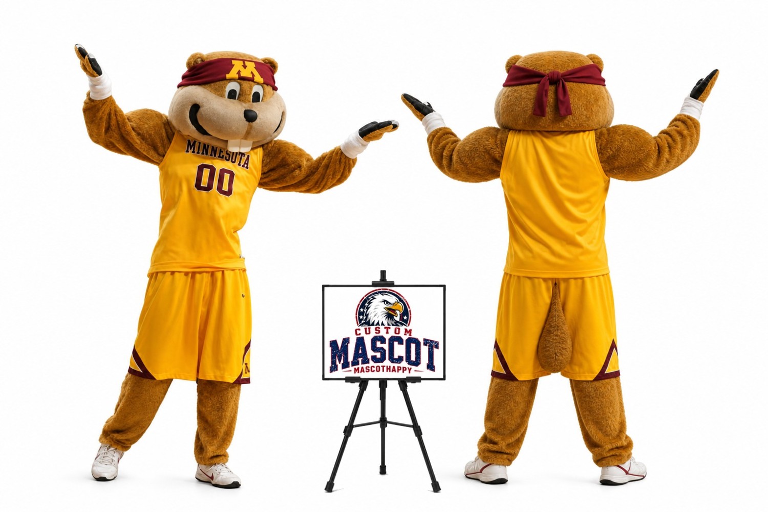 Goldy The Gopher Mascot Costume Goldy The Gopher Mascot Costume