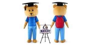 Graduate Bear Mascot Costume Graduate Bear Mascot Costume