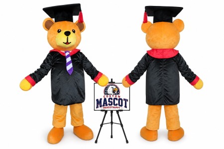 Graduate Teddy Bear Mascot Costume