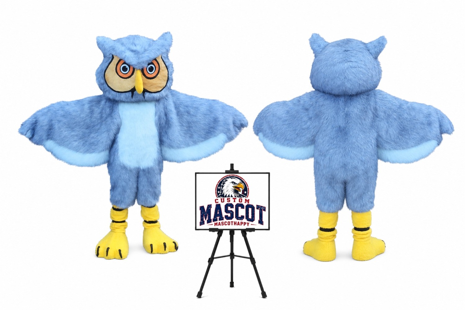 Long-Haired Owl Mascot Costume Long-Haired Owl Mascot Costume
