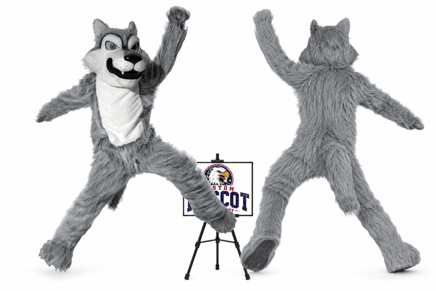 Wolf Mascot Costume Wolf Mascot Costume