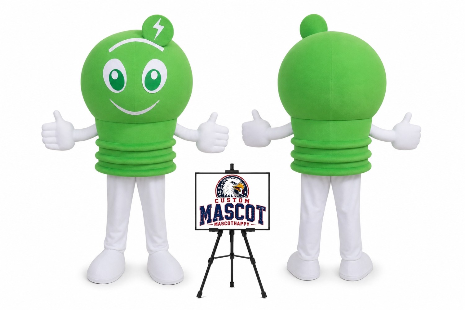 Efficient Light Lamp Bulb Mascot Costume Efficient Light Lamp Bulb Mascot Costume