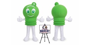 Efficient Light Lamp Bulb Mascot Costume Efficient Light Lamp Bulb Mascot Costume