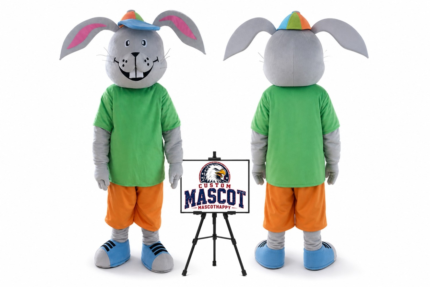 T-Shirt Adult Bunny Rabbit Mascot Costume for Easter Events T-Shirt Adult Bunny Rabbit Mascot Costume for Easter Events