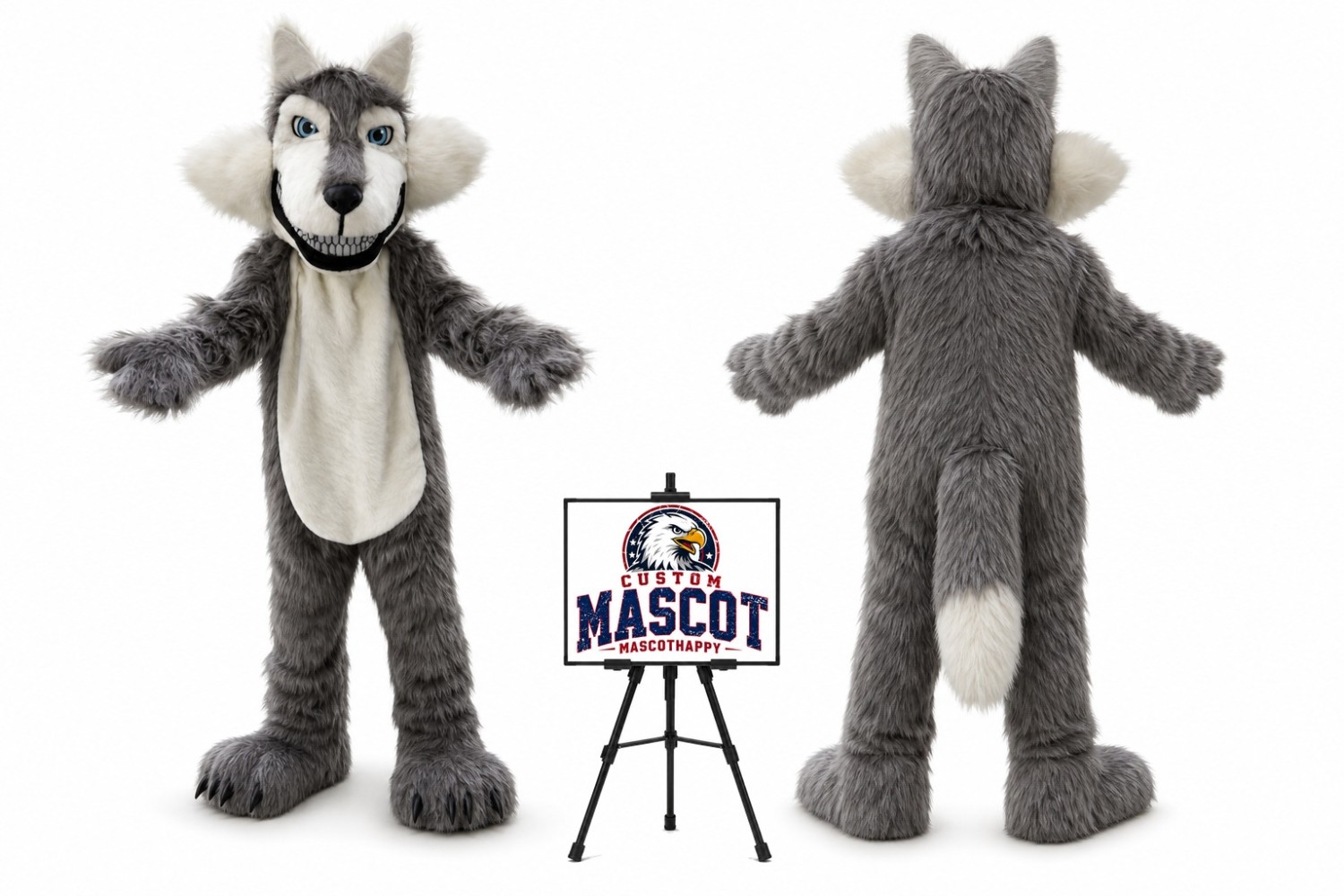 Big Wolf Mascot Costume Big Wolf Mascot Costume