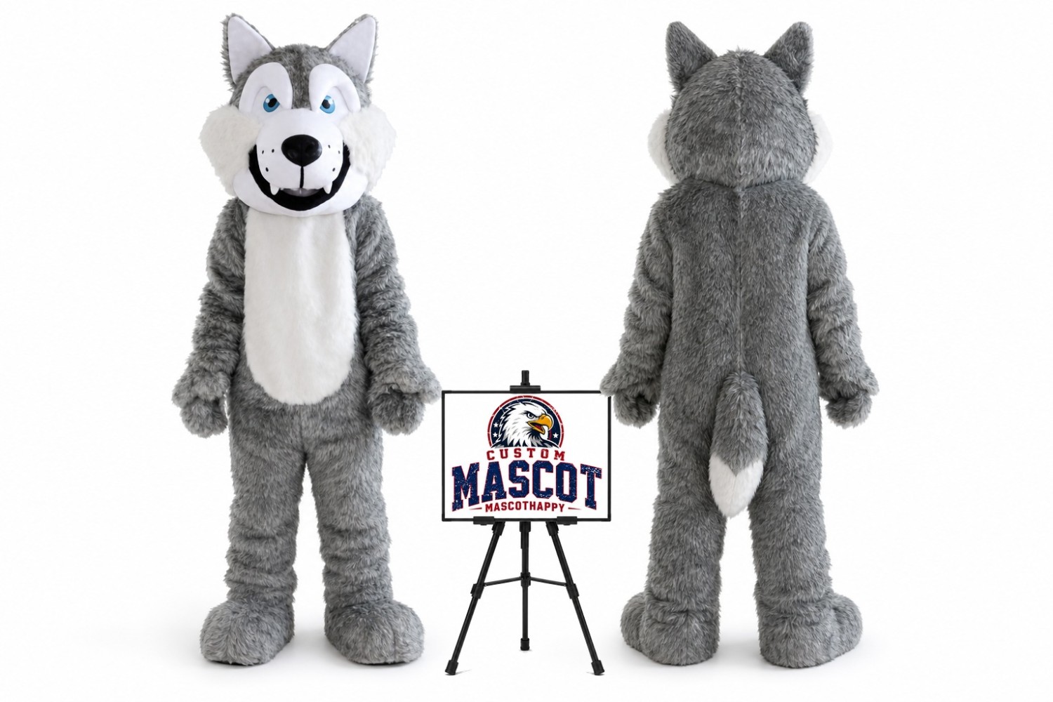 Furry Adult Wolf Mascot Costume Furry Adult Wolf Mascot Costume
