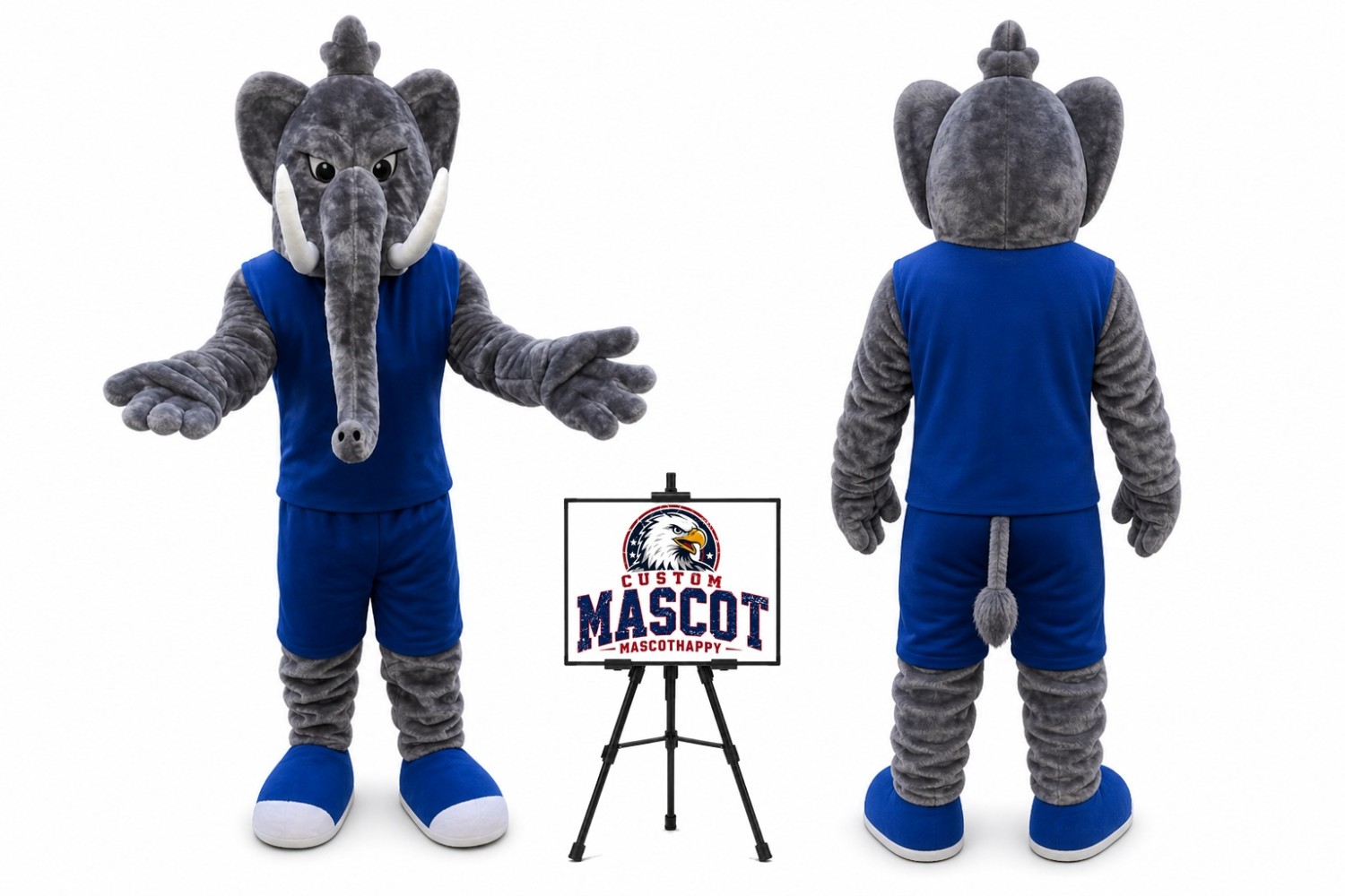 Muslce Elephant Mascot Costume Muslce Elephant Mascot Costume