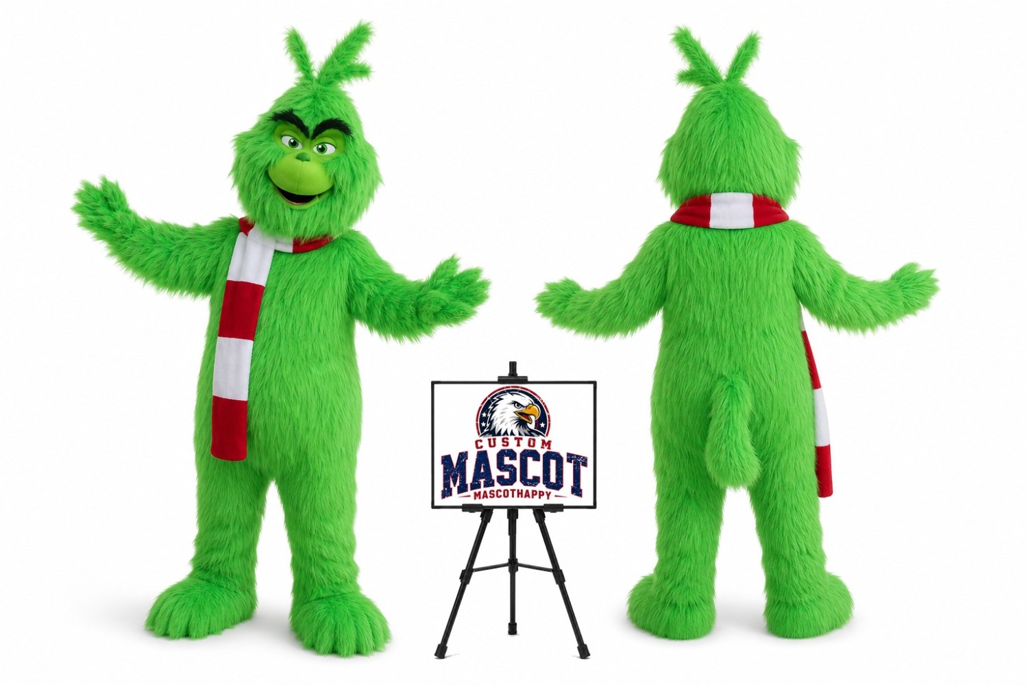Grinch Christmas Character Mascot Costume for Christmas Events Grinch Christmas Character Mascot Costume for Christmas Events