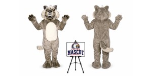 Growling Wolf Mascot Costume Growling Wolf Mascot Costume