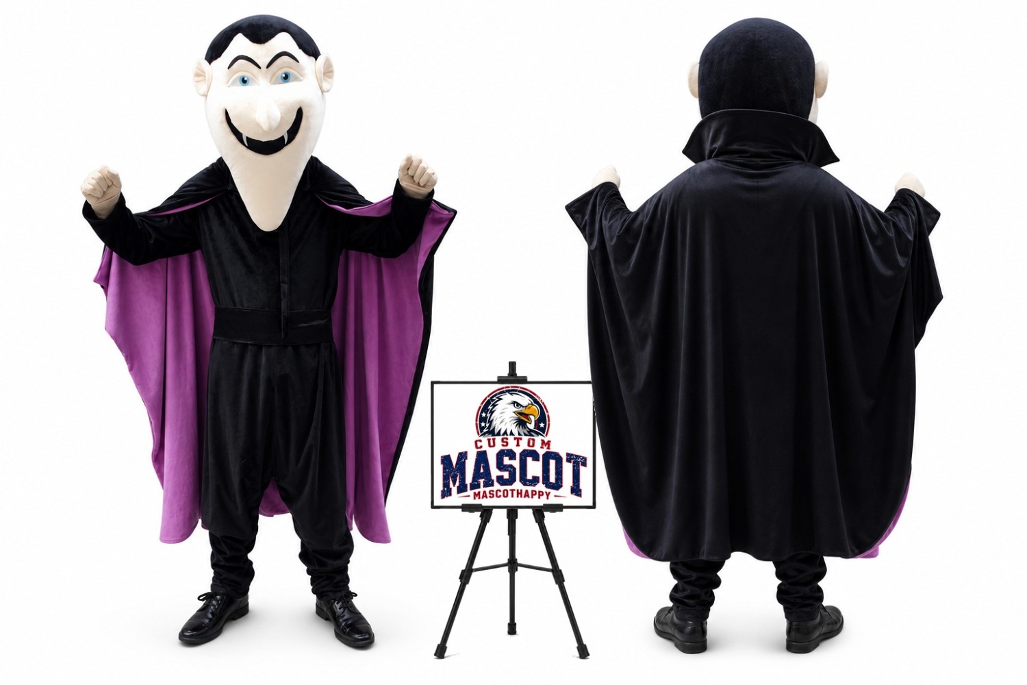 Halloween Devil Vampire Mascot Costume for Halloween Events Halloween Devil Vampire Mascot Costume for Halloween Events