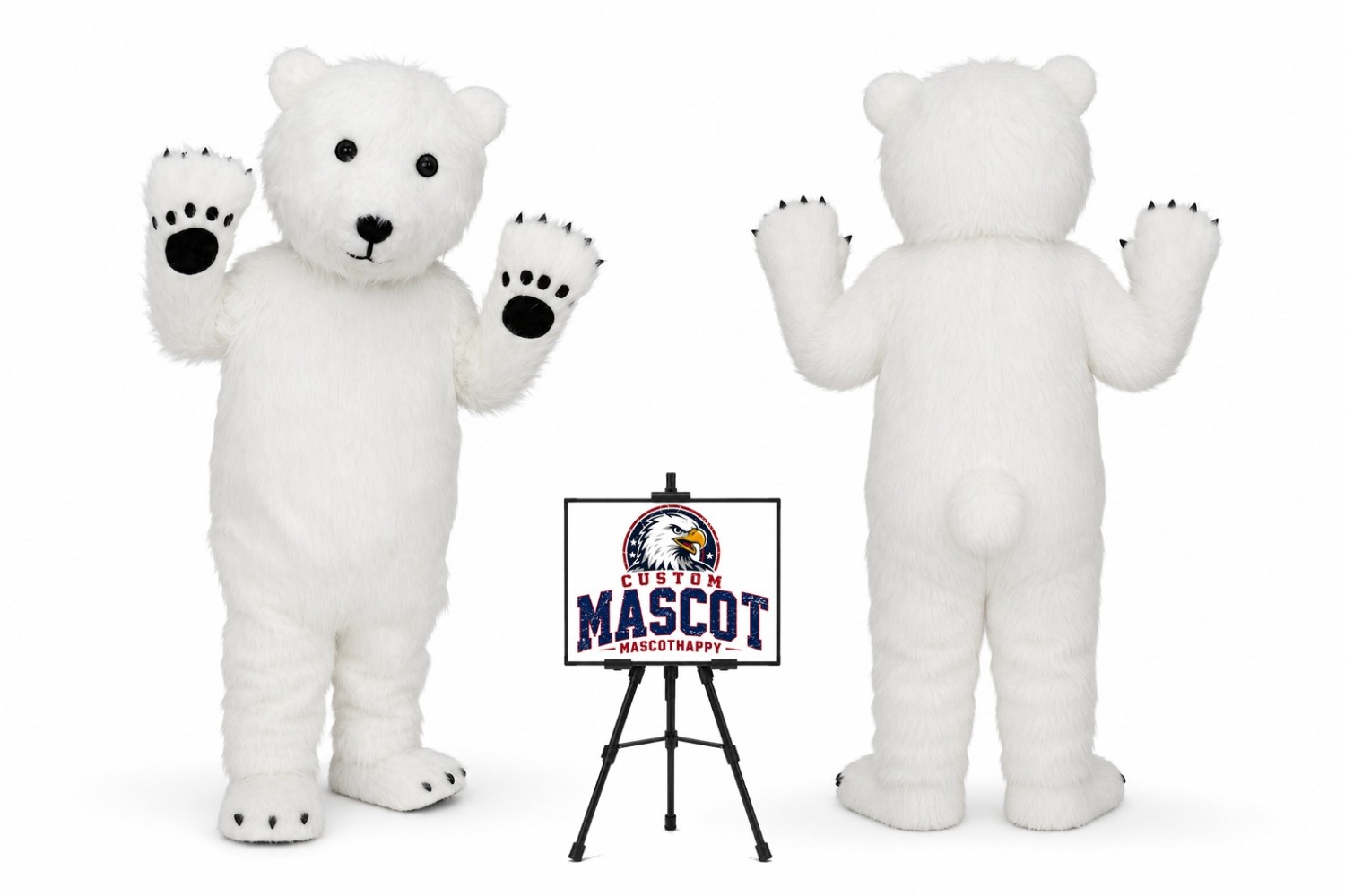 Halloween Polar Bear Mascot Costume for Halloween Events Halloween Polar Bear Mascot Costume for Halloween Events