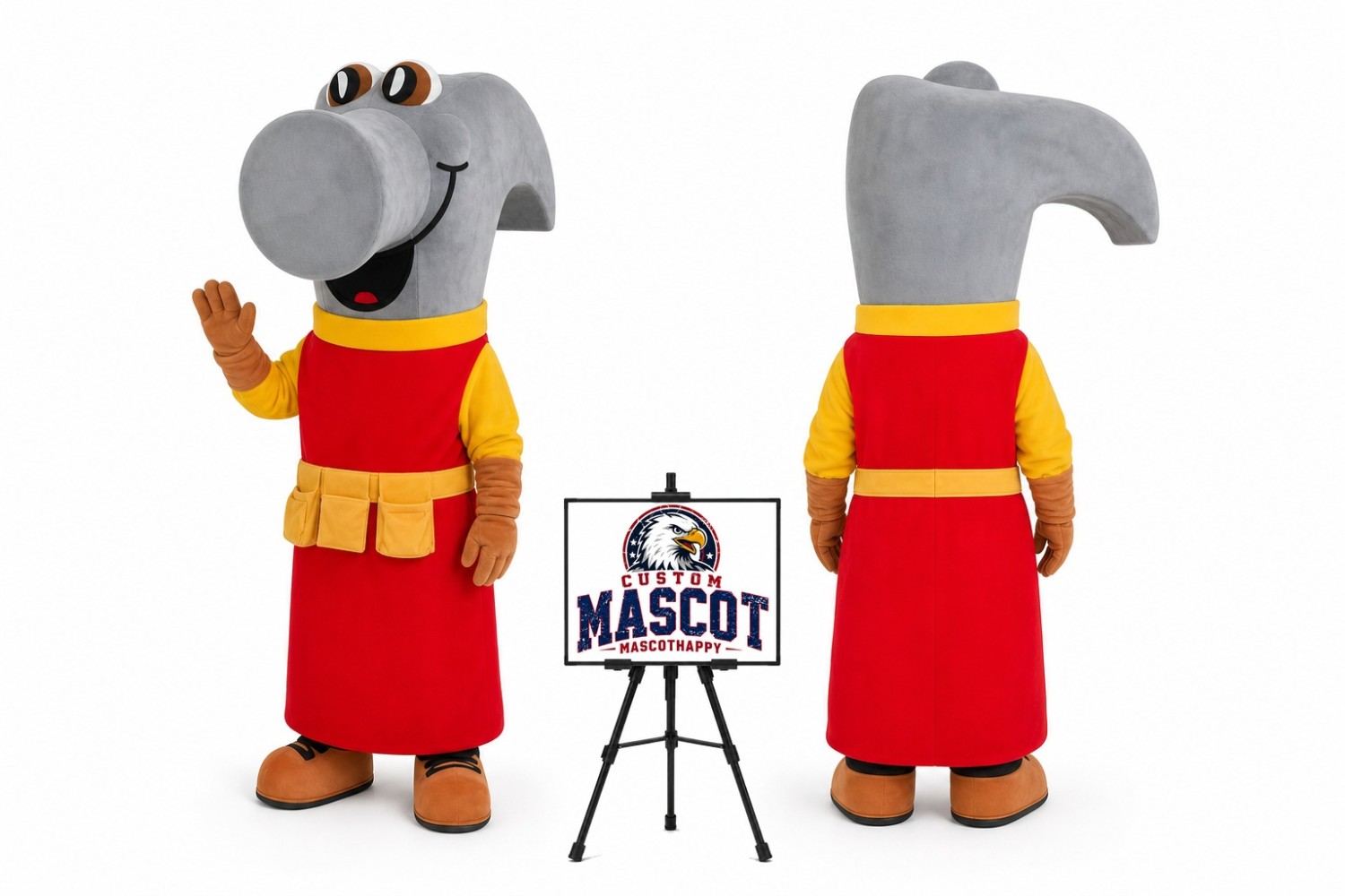 Hammer Hardware Mascot Costume Hammer Hardware Mascot Costume