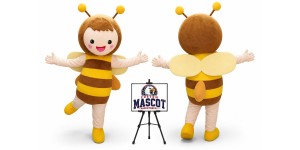 Happy Bee Mascot Costume Happy Bee Mascot Costume
