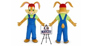 Happy Bunny Mascot Costume for Easter Events Happy Bunny Mascot Costume for Easter Events