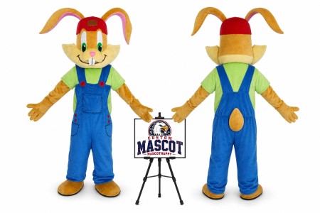 Happy Bunny Mascot Costume for Easter Events