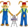 Happy Bunny Mascot Costume for Easter Events