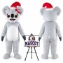 Happy Christmas Koala Mascot Costume for Christmas Events