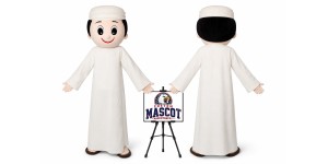 Happy Little Arab Boy Mascot Costume Happy Little Arab Boy Mascot Costume