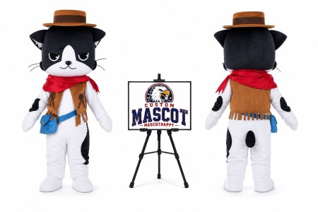 Animal Cartoon Animal American Cowboy Cat Mascot Costume