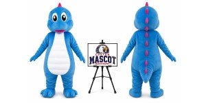 Blue Animal Cartoon Dragon Mascot Costume