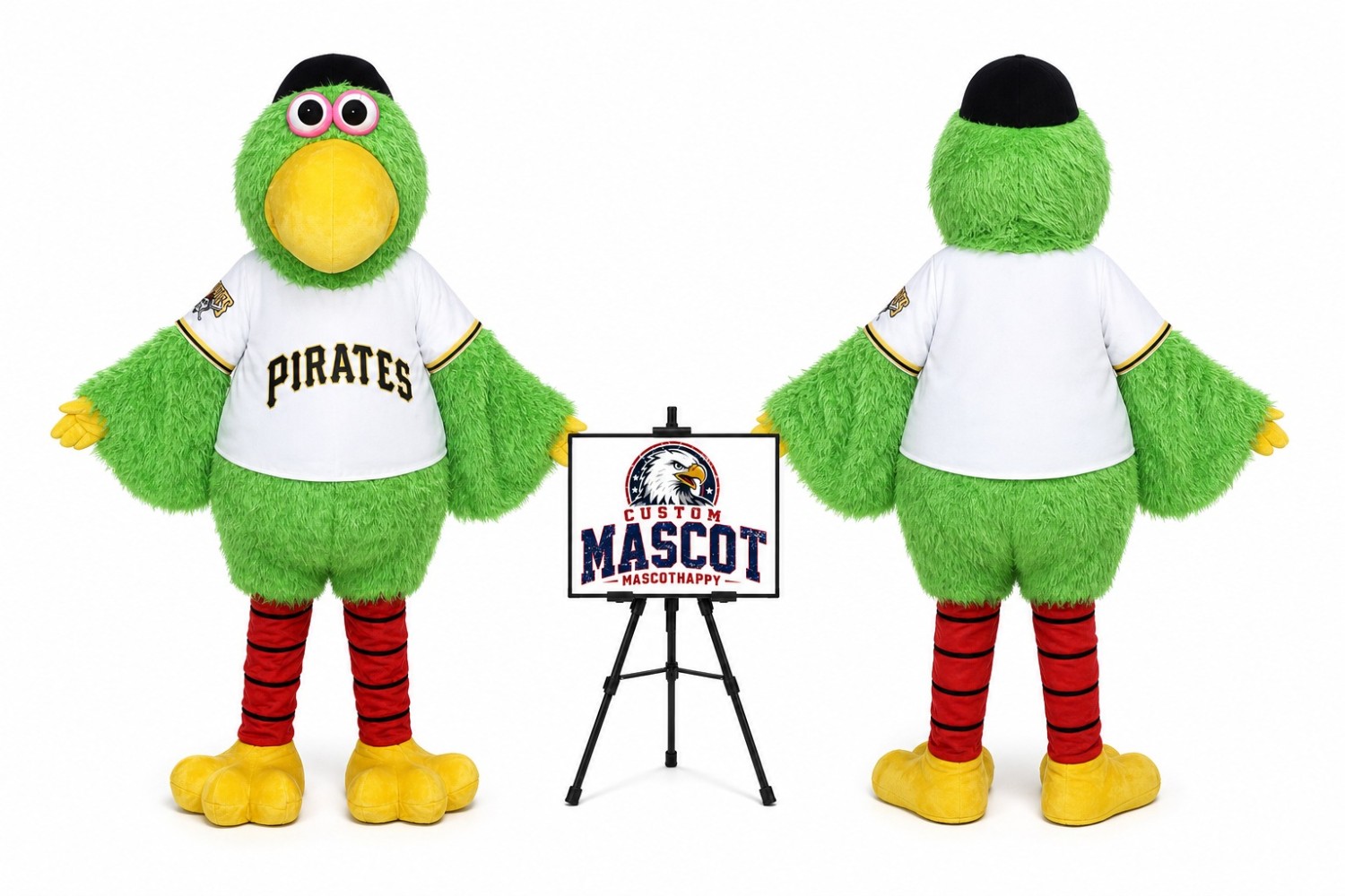 Green Adult Animal Parrot Mascot Costume Green Adult Animal Parrot Mascot Costume