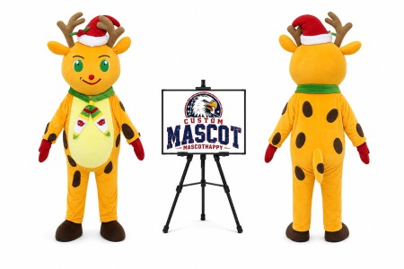 Animal Cartoon Christmas Deer Mascot Costume for Christmas Events