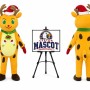 Animal Cartoon Christmas Deer Mascot Costume for Christmas Events