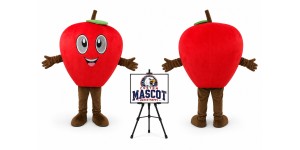 Adult Apple Fruit Mascot Costume for Food Events Adult Apple Fruit Mascot Costume for Food Events