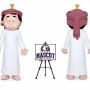 Adult Arab Boy Mascot Costume