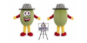 Adult Avocado Kiwi Fruit Mascot Costume Adult Avocado Kiwi Fruit Mascot Costume