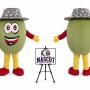 Adult Avocado Kiwi Fruit Mascot Costume