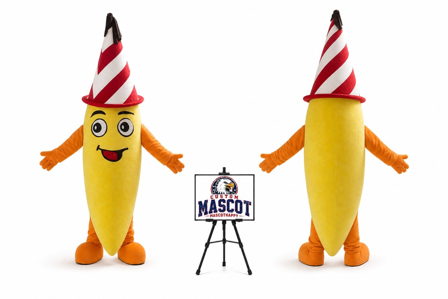 Adult Banana Mascot Costume for Food Events Adult Banana Mascot Costume for Food Events