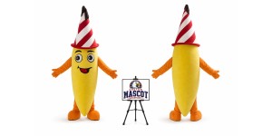 Adult Banana Mascot Costume for Food Events Adult Banana Mascot Costume for Food Events