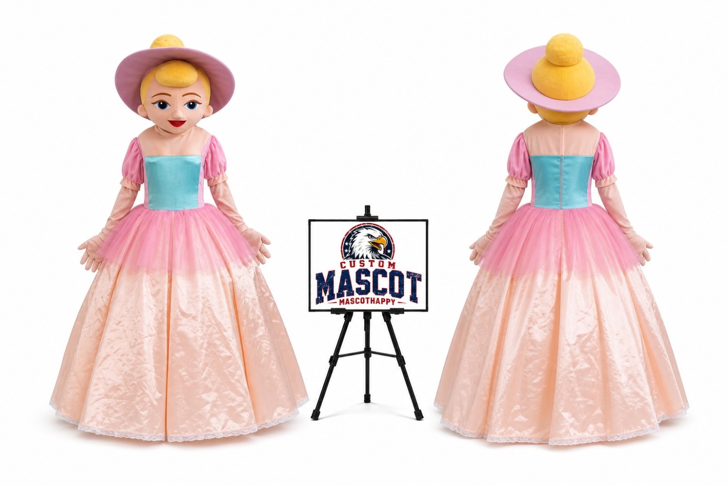 Adult Beautiful Lady Girl Mascot Costume Adult Beautiful Lady Girl Mascot Costume
