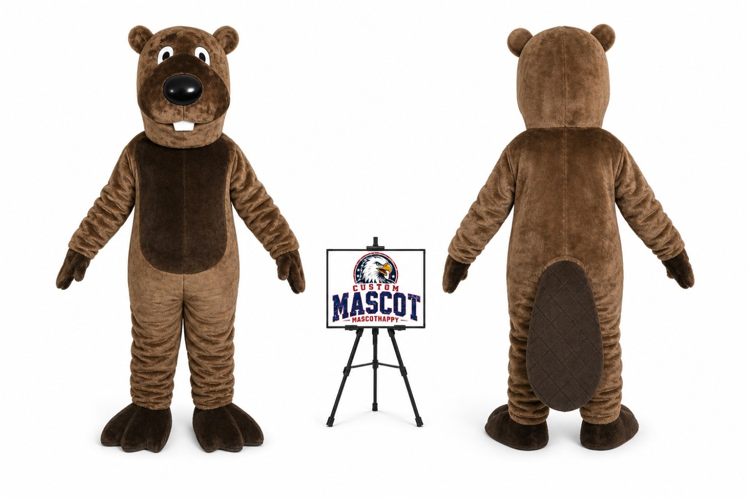Brown Adult Beaver Mascot Costume Brown Adult Beaver Mascot Costume