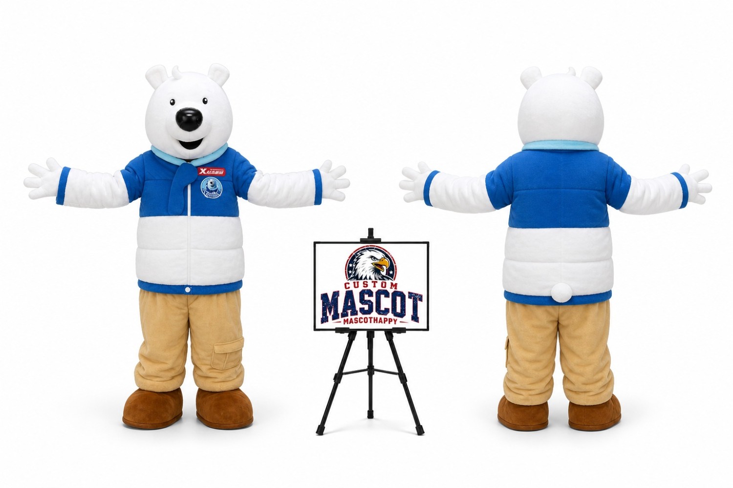 Adult Big Polar Bear Mascot Costume Adult Big Polar Bear Mascot Costume