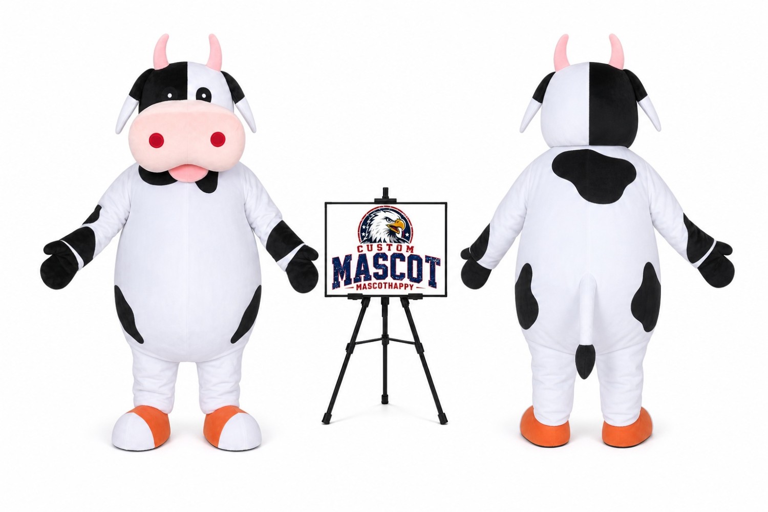 Adult & Milk Cow Mascot Costume Adult & Milk Cow Mascot Costume