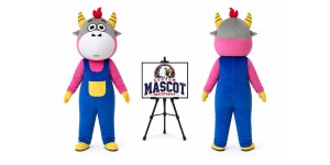 Animal Cartoon Plush Bib Bull Mascot Costume Animal Cartoon Plush Bib Bull Mascot Costume