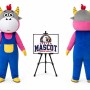Animal Cartoon Plush Bib Bull Mascot Costume